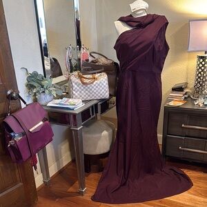 Custom made xxl and s Elegant Burgundy Evening Gown